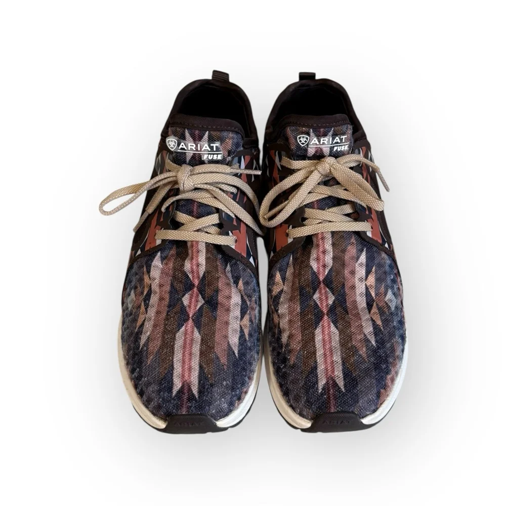 Ariat Women’s Fuse Sneakers Southwest Aztec Print Running Shoes Sz 8B Western - Picture 4 of 10